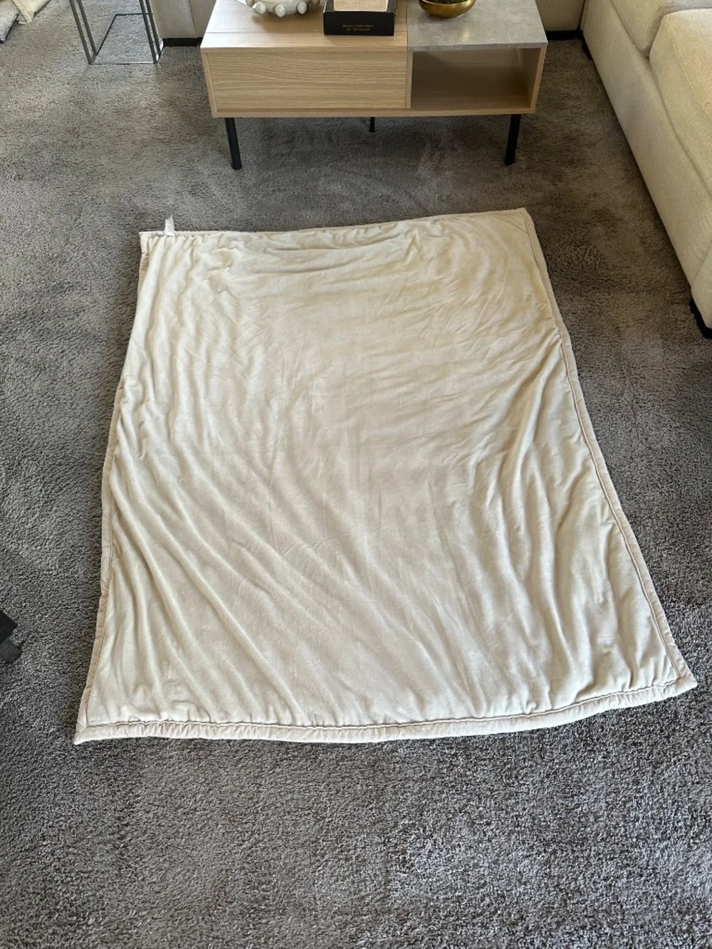 Pottery Barn Faux Fur Ruched Throw Blanket - 58” x 45”